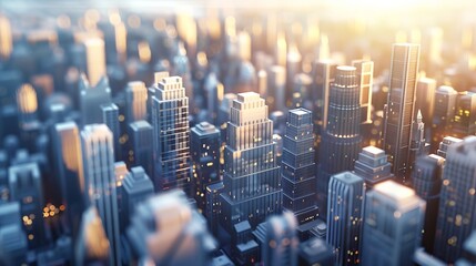 A futuristic cityscape rendered in Cinema D  AI generated illustration