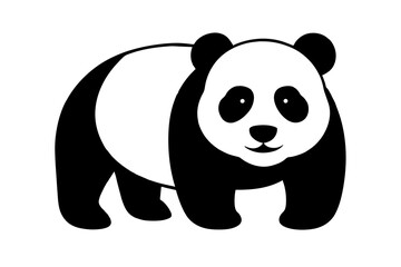 panda silhouette vector illustration