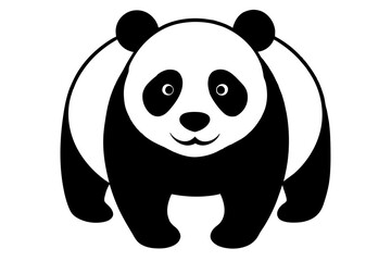 panda silhouette vector illustration