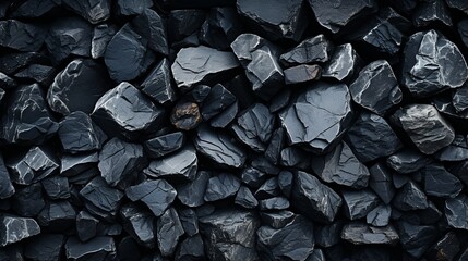 Background of black stone wall texture. Black stone wall texture background. - obrazy, fototapety, plakaty