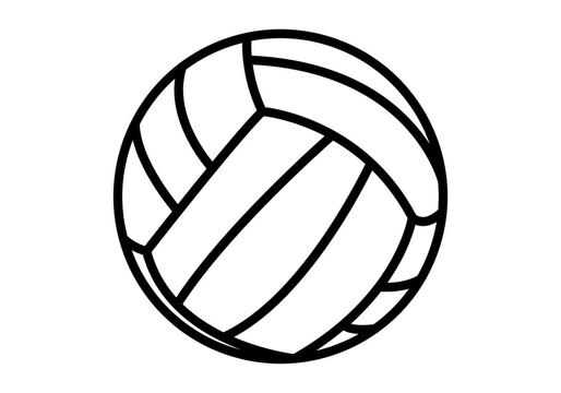 Icono de pelota de voleibol en fondo blanco.