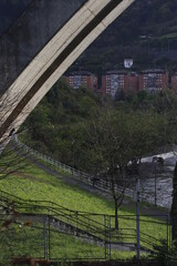 Concrete bridge in the suburbs of Bilbao - 779454615
