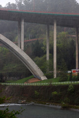 Concrete bridge in the suburbs of Bilbao - 779454869
