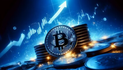 Bitcoin Cryptocurrency on the Rise with Bullish Stock Market Trend
