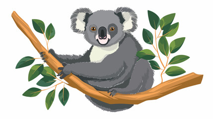 Koala vector illustration flat vector isolated on white