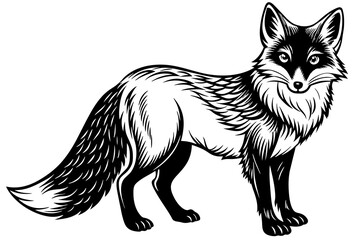 fox silhouette vector illustration