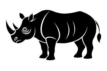 rhinoceros silhouette vector illustration