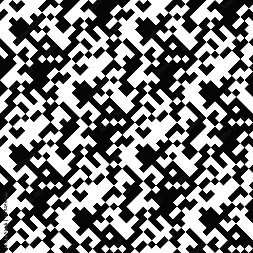 Poster random black and white pattern background - abstract vector graphic design