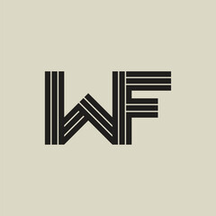 W.F Letter logo