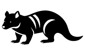 tasmanian devil silhouette vector illustration