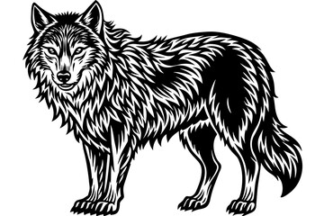 wolf silhouette vector illustration