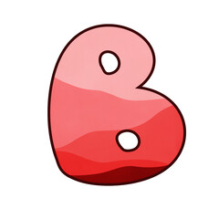 Red letter B