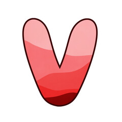 Red letter V