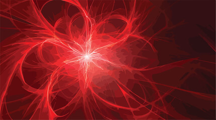 Rendering abstract red fractal light background flat vector