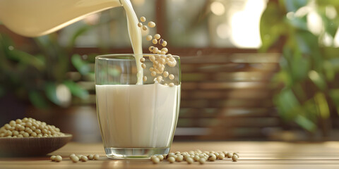 Vegan non diary buckwheat milk in jug and glass with buckwheat groats a bowl on white stone table Veggies healthy milk
 - obrazy, fototapety, plakaty