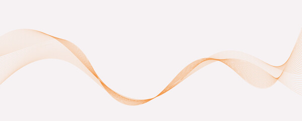 Abstract wave element for design. Digital frequency track equalizer. Stylized line art background. Vector illustration. Wave with lines created using blend tool. Curved wavy line, smooth stripe.
