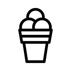 Ice Cream Icon - Cute, Minimalist Vector for Apps, Food Branding & Summer Designs