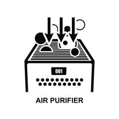 Air purifier icon. Air cleaner icon isolated on background vector illustration.