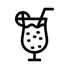 Cocktail icon or logo isolated sign symbol vector illustration - high-quality black style vector icons