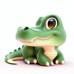 Fototapeta premium 3D furry forest animal with beautiful colors and white background. with Generative AI technology 