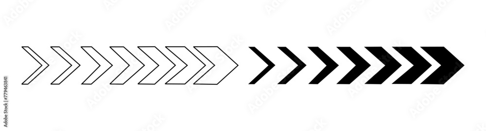 Poster dynamic moving arrow symbol