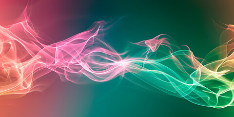 Abstract multi colored smoke waves background - obrazy, fototapety, plakaty