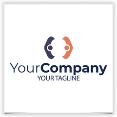 Abstract charity logo design template vector