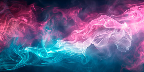 Abstract multi colored smoke waves background - obrazy, fototapety, plakaty