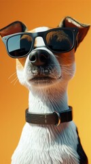 A slick anthropomorphic pooch posing in k resolution  AI generated illustration