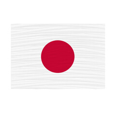oilpaint style with Japan flag illustration