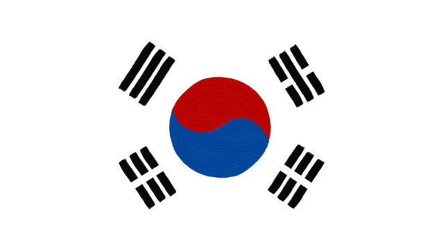 korean flag_korean flag oilpaint style no background illustration