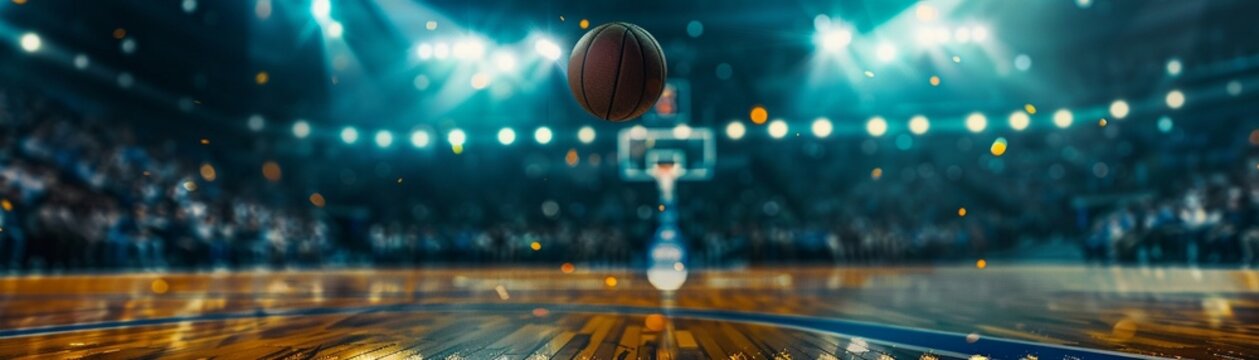 Basketball game indoor arena