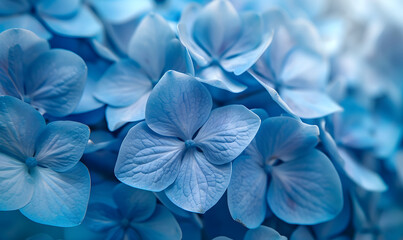 blue hydrangea flowers, Generative AI