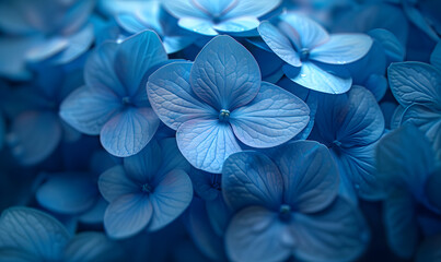 blue hydrangea flowers, Generative AI
