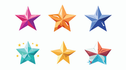 Star shape star icon element vector illustration flat