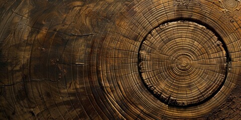 Fototapeta premium A wood grain pattern with a circular shape