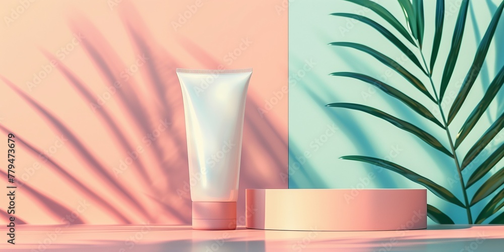 Wall mural Skin protect cream concept