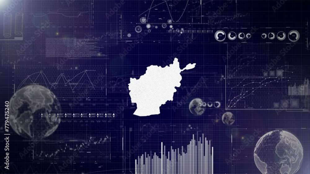 Poster afghanistan country corporate background with abstract elements of data analysis charts i showcasing