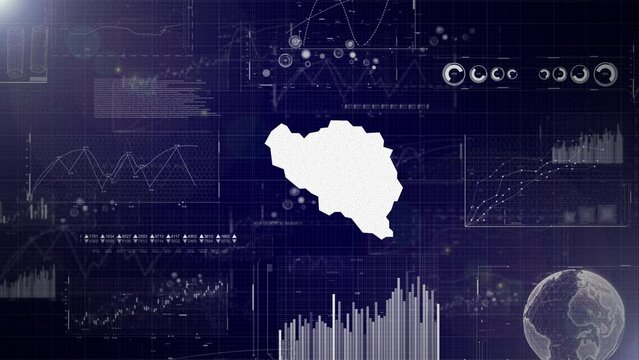 Belgium Country Corporate Background With Abstract Elements Of Data analysis charts I Showcasing Data analysis technological Video with globe,Growth,Graphs,Statistic Data of Belgium Country