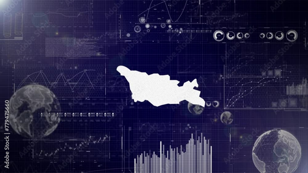 Poster georgia country corporate background with abstract elements of data analysis charts i showcasing dat