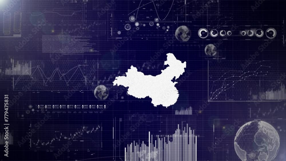 Poster china country corporate background with abstract elements of data analysis charts i showcasing data 