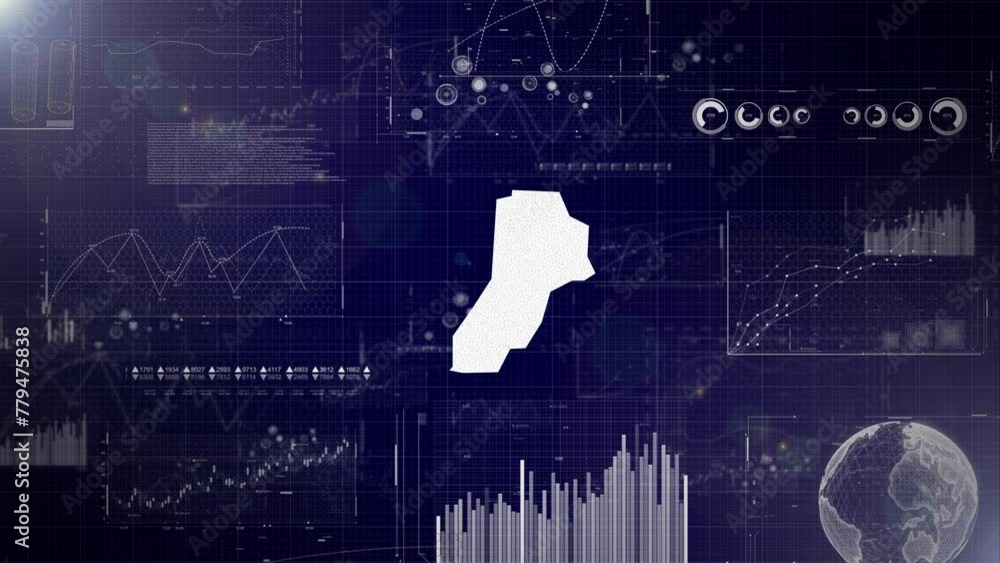 Poster lebanon country corporate background with abstract elements of data analysis charts i showcasing dat