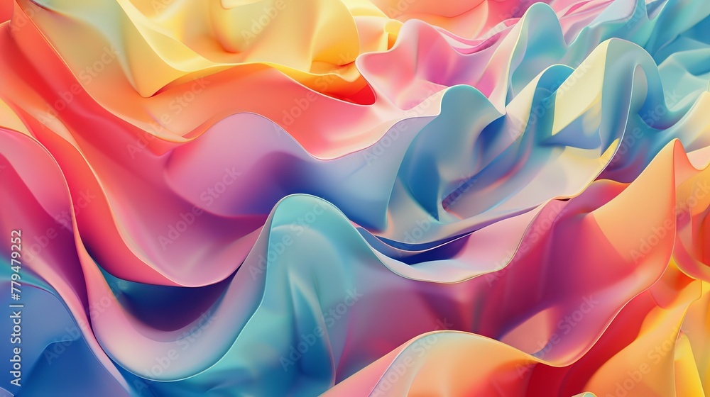 Aufkleber an abstract d design with a psychedelic color palette ai generated illustration