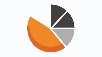 Pie Chart icon. Vector style is bicolor flat iconic 