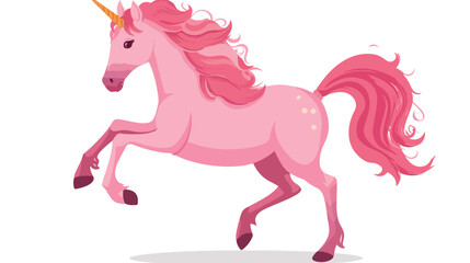 Obraz na płótnie Canvas Pink Unicorn vector illustration for children design.