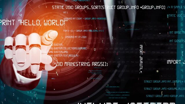 XAI Futuristic robot artificial intelligence revolutionary AI technology development and machine learning concept. Global robotic bionic science research for future of human life. 3D rendering graphic