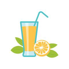 Glass of orange juice