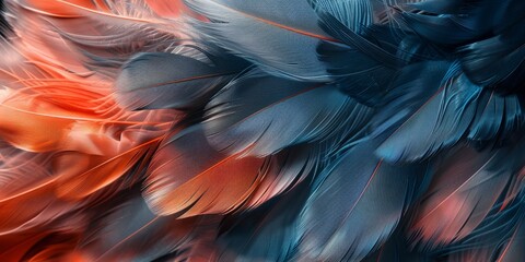 Abstract background featuring a feather pattern soft blend colors. - obrazy, fototapety, plakaty