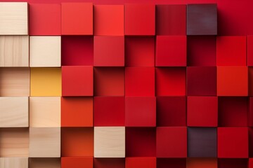 Colored Wooden Cubes Blocks Background. Generative AI