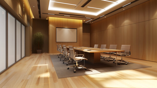 empty business meeting room or conference room 